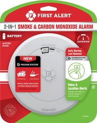 First Alert Voice and Location Alert Battery-Powered Photoelectric Smoke and Carbon Monoxide Detecto 1046795