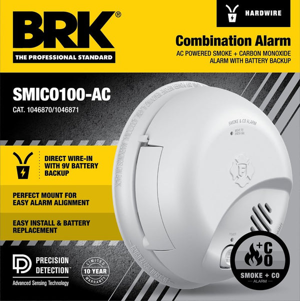 First Alert SMICO100-AC Interconnect Hardwire Combination Smoke & Carb 1046870