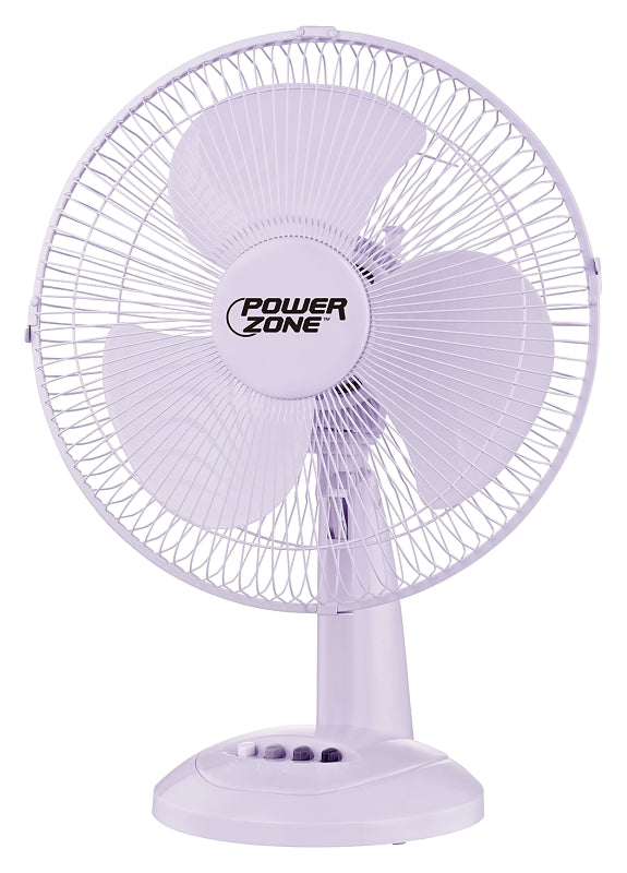 HOMEBASIX F-1230 Oscillating Table Fan, White
