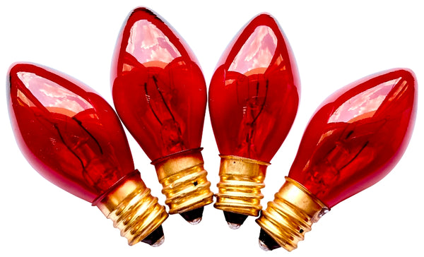 Santas Forest 19152 Christmas Incandescent Replacement Bulb, Transparent Red