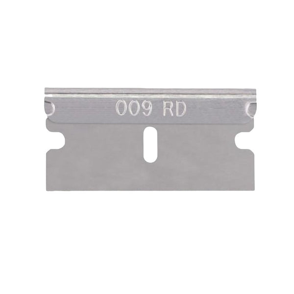 AccuTec Pro Single Edge Blade .009 1074 Alum Back 100SHL BL/CLM, CLM=CT, CA=DISP (25CT/DISP) APBL-7065-DISP