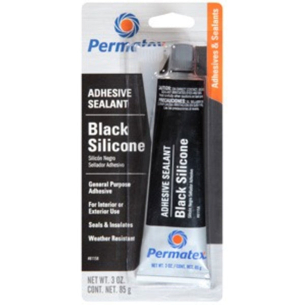 Permatex 81158 3 Oz Black Silicone Adhesive Sealant