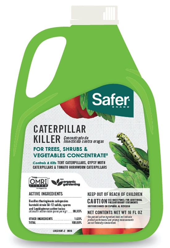 Safer Brand 5163 Caterpillar Killer II Concentrate, 16 Oz For Insects 5163-6