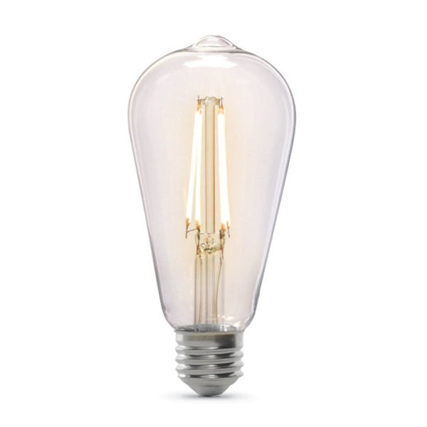 Feit Electric ST19 E26 (Medium) LED Dusk to Dawn Bulb Daylight 60 Watt Equivalence 1 pk ST19CL950CA/DD/FI