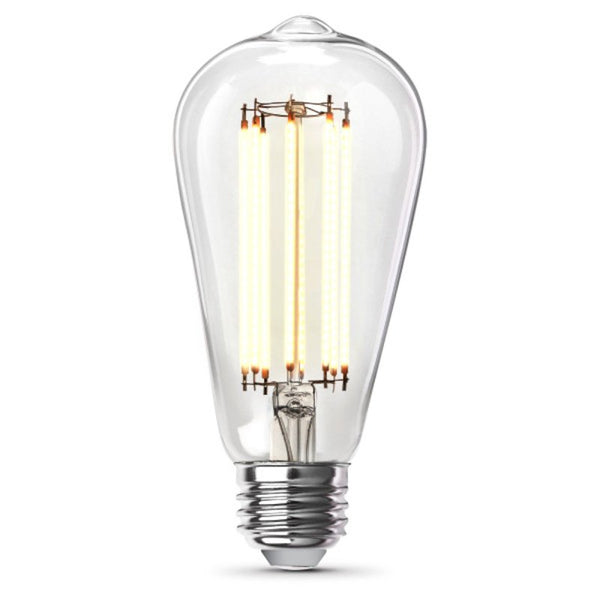 Feit Electric ST19 E26 (Medium) Filament LED Bulb Soft White 100 Watt Equivalence 2 pk - Case of: 1 ST19100CL/927CA/2
