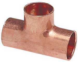 NIBCO Fig No 611, 1-1/2 in. x 3/4 in. All Cup Copper Tee, Solder