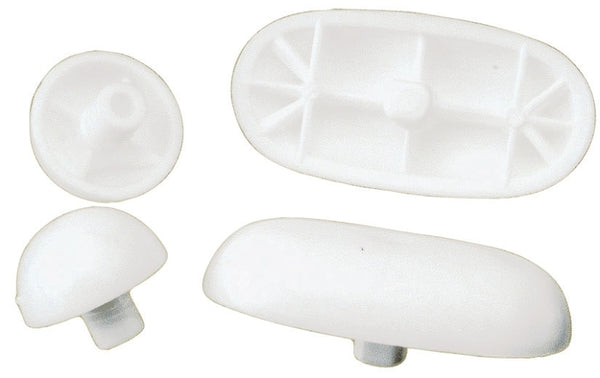 Plumb Pak PP836-41 Snap-in Universal Fit Toilet Seat Bumper Set, Plastic