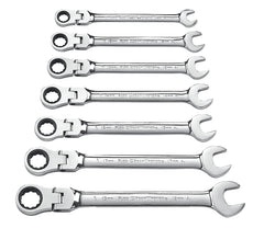 Danaher Tool Group GEARWRENCH 7 Pc. 12 Point Flex Head Ratcheting Combination Metric Wrench Set - 9900D