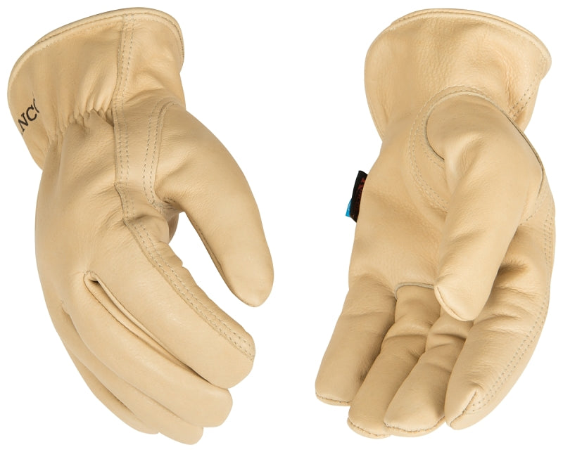 Kinco Medium Beige Protective Gloves with Anti-Fatigue Keystone Thumb Design, Easy-On Cuff, and Thermal Insulation