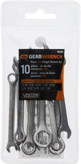 GEARWRENCH 10 Piece SAE Midget Combination Wrench Set - 86560