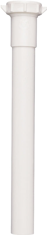 Plumb Pak PP945W Extension Tube, 1-1/4 in Dia X 12 in L, Slip Joint, Plastic, 1 1/4" x 12", White
