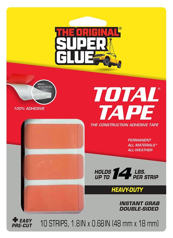 Super Glue - Total Tape Pre-Cut Strips - 10 Strips (1 Count) 11710507
