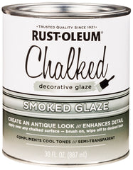 Rust-Oleum 315883 Chalked Decorative Glaze, 30 oz, 30 Fl Oz (Pack of 1), Semi-Transparent Smoked