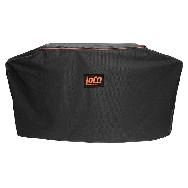 Loco Cookers 36 Inch Universal Grill Cover with SmartTemp, Zippered Back, Ventilation Pockets, and Cart for Patio, Lawn, and Garden, Black, 20230502103