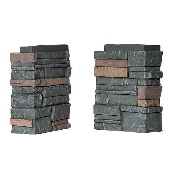 DuraKwik Stone Polyurethane Faux Stacked Stone Corners (4ft) - Yosemite Hike (4 PCS Per Box) 310YHC