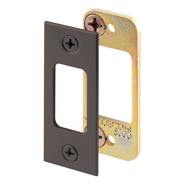 Defender Security E 2482 Security Deadbolt Strike Plate, Steel Construction, Classic Bronze Finish