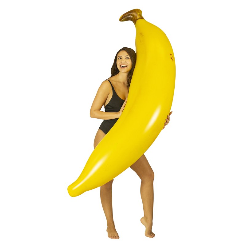 Poolcandy Inflatable Banana Super Noodle - 6 Feet Inflatable Pool Float, Waterproof Sun Chair for Dorm, Party Decor, Durable Construction, Pool Noodle - Pool and Water Toys, Yellow