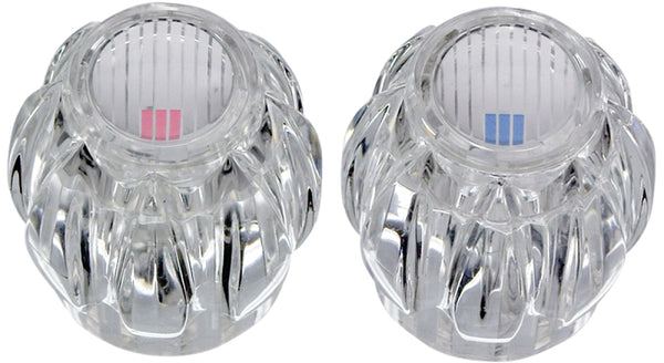 Danco 14884 Pair of Handles for Sterling Faucets, White|Clear
