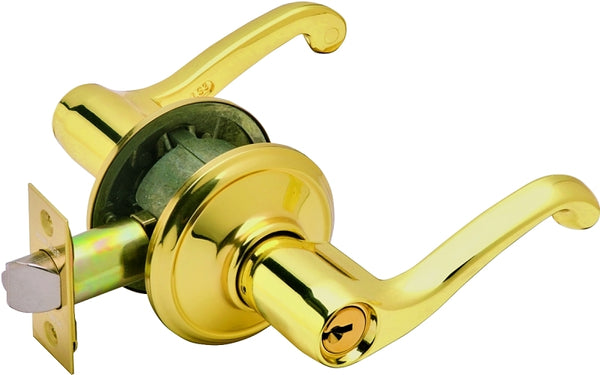 Schlage F51VFLA505 Flair Entry Lever, Bright Brass F51A V Fla 505