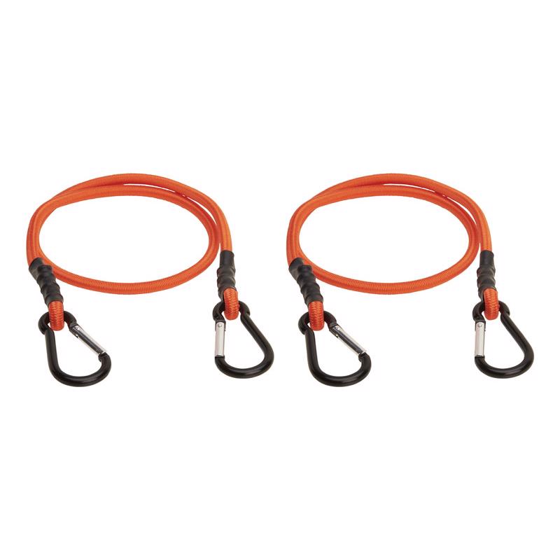 Keeper Orange Carabiner Style Bungee Cord 36 in. L x 0.315 in. 1 pk