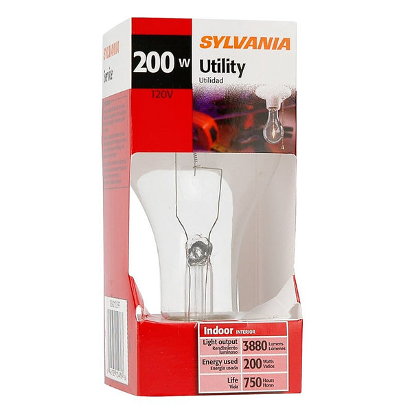 Ledvance SYLVANIA Home Lighting 15476 Incandescent Bulb, A21-200W-2850K, Clear Finish, Medium Base, Pack of 1