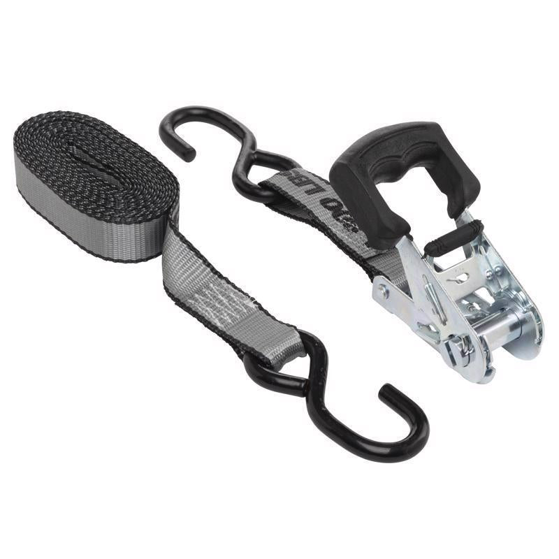 Keeper – 1.25” x 14' High Tension Ratchet Tie-Down with S Hooks, 4 Pack - 800 lbs. Working Load Limit