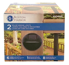 Boston Harbor 26081 Solar Wedge Light, Black