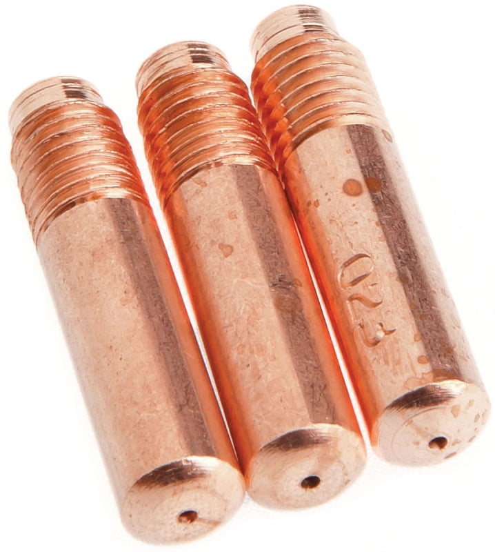 Forney 60164 Contact Tip for Mig Welding, Hobart or Miller, .023/.025, 3-Pack,Copper
