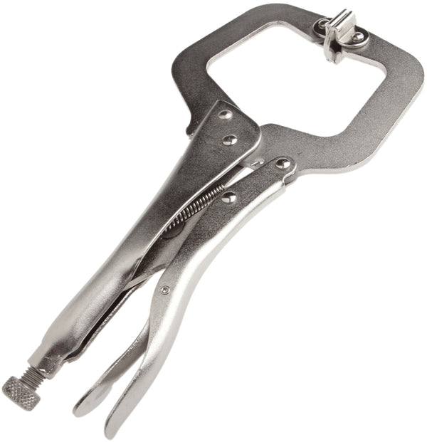 Forney 70202 C-Clamp Pliers, Deluxe Locking Style with Jaw Paws, 10-1/2-Inch