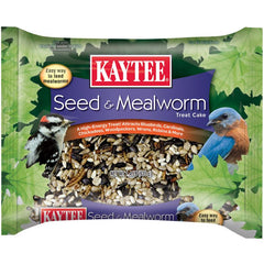 Kaytee Wild Bird Seed & Mealworm Seed Cake Food For Bluebirds, Chickadees, Woodpeckers and More, 1.4 Pound 100528690