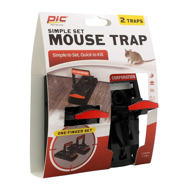 Pic PMT2 Plastic Mouse Trap, 2-Pack