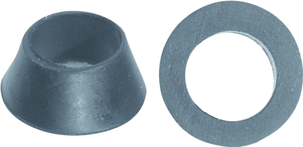 Danco Cone Washer 7/8 " Od. X 1/2 " Id. X 3/8 " H, For 1/2 " Od. Tubing Rubber Polybag 38807B (5-Pack)