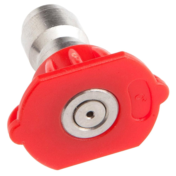 Forney 75157 Pressure Washer Accessories, Quick Connect Spray Nozzle, Blasting, 0-Degree-by-4.5mm, Red