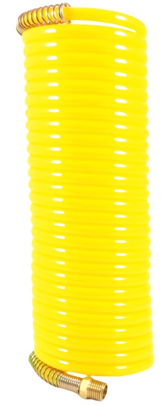 Forney 75418 Recoil Air Hose, Yellow Nylon with 1/4-Inch Male NPT Fittings, 1 Swivel End, 1/4-Inch-by-25-Feet, 200 PSI,Small