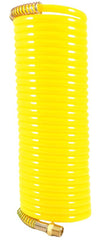 Forney 75418 Recoil Air Hose, Yellow Nylon with 1/4-Inch Male NPT Fittings, 1 Swivel End, 1/4-Inch-by-25-Feet, 200 PSI,Small