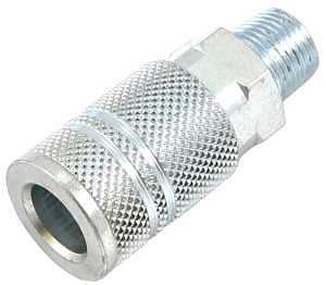 Forney 75483 Air Fitting Coupler, Industrial Milton Style, 3/8-Inch-by-3/8-Inch Male NPT