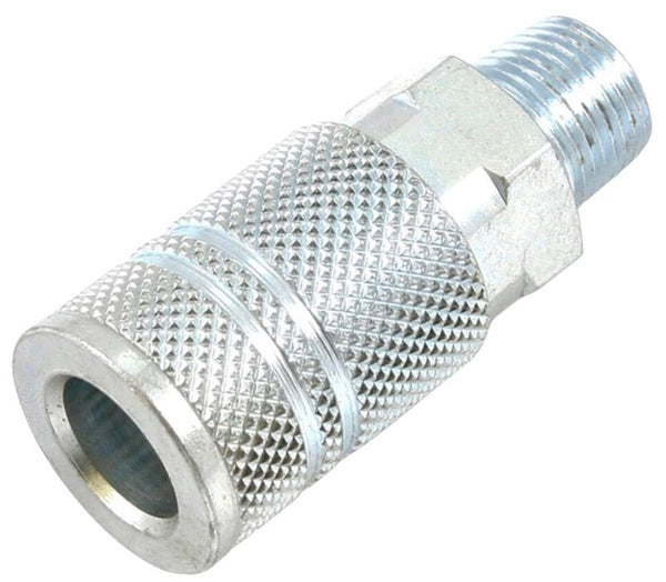Forney 75483 Air Fitting Coupler, Industrial Milton Style, 3/8-Inch-by-3/8-Inch Male NPT