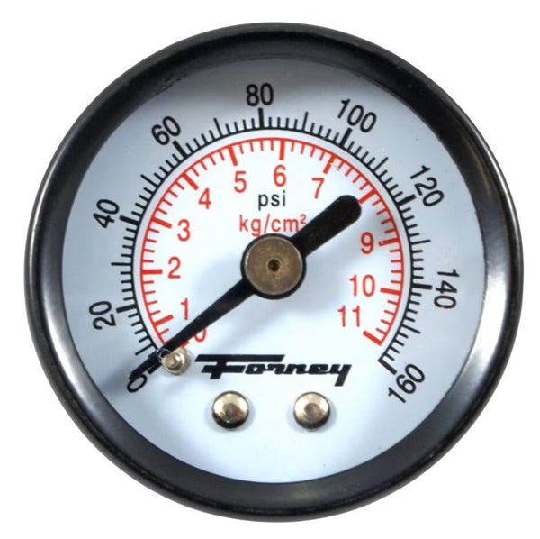 Forney 75565 Pressure Gauge with Rear Mount, 1-1/2-Inch Face, 1/8-Inch NPT, 0-160 PSI