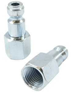 Forney 75592 Air Fitting Plug, Tru Flate Style, 1/4-Inch by 1/4-Inch Female NPT, 2-Pack