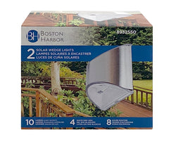 Boston Harbor 26083 Solar Wedge Light, Stainless Steel