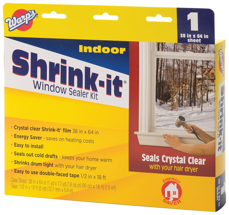 Warps SK-38 36" X 64" Clear Shrink Film Window Kits