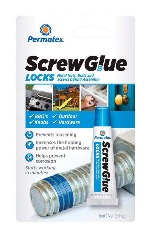 Permatex 28206 6 mL Screw Glue Locks, 0.18 fl. oz