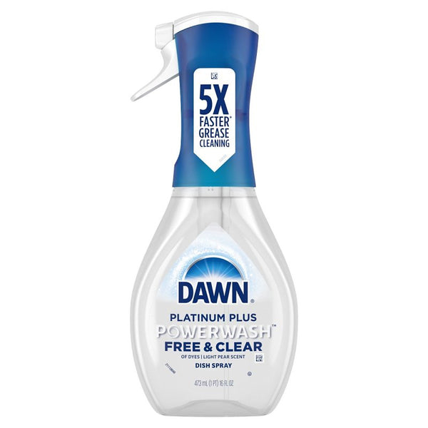 Dawn Powerwash Free & Clear Light Pear Dish Spray, Dish Soap Starter Kit, 16 Fl Oz 65732