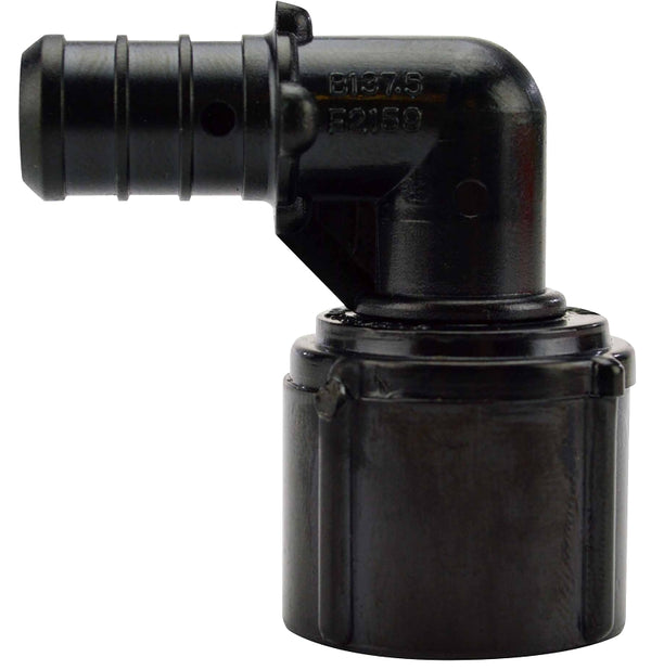 Apollo CONBRACO PXPAFES125PK Elbow, 1/2" x 1/2" Barb x FPT 90 deg Black