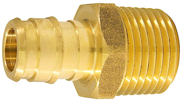 The Mosack Group Inc Apollo PEX-A 1/2 in. Barb T X 1/2 in. D MPT Brass Adapter - Case of: 50;50 EPXMA1212
