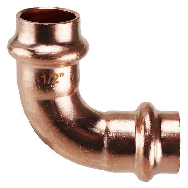 1/2 in. Copper 90-Degree Press x Press Pressure Elbow Jar (30-Pack) XPRE1230JR
