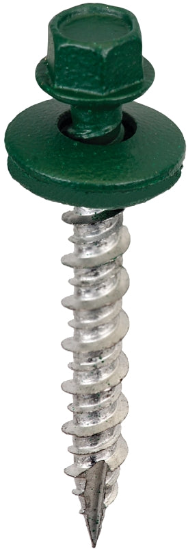 Acorn SW-MW15FG250 forest green #9 x 1-1/2 in hex head roofing screw with EPDM washer
