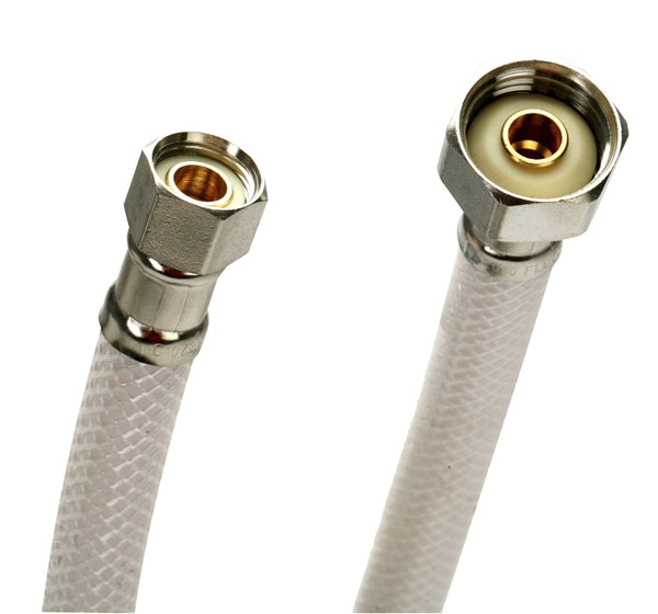 Fluidmaster B1FV16 Faucet Connectors, Reinforced Vinyl - 3/8 Female Compression Thread x 1/2 F.I.P. Thread, 16-Inch Length
