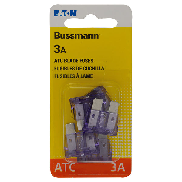 Bussmann Cooper Blade Fuse 3 Amp 5 Count BP/ATC-3-RP