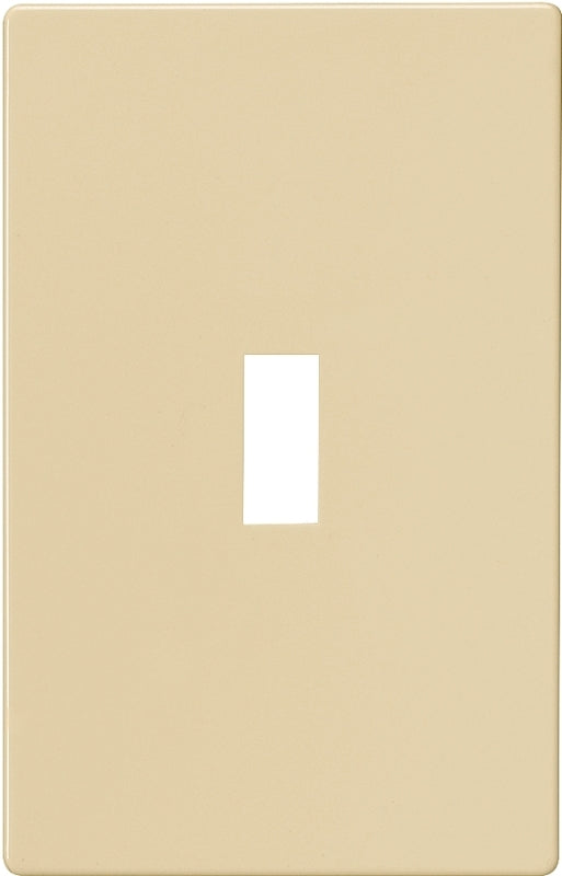 EATON PJS1V Arrow Hart Pjs1 Mid Size Screw Less Wall Plate, 1 Gang, 4-7/8 In L X 3-1/8 In W X 0.08 In T, Ivory